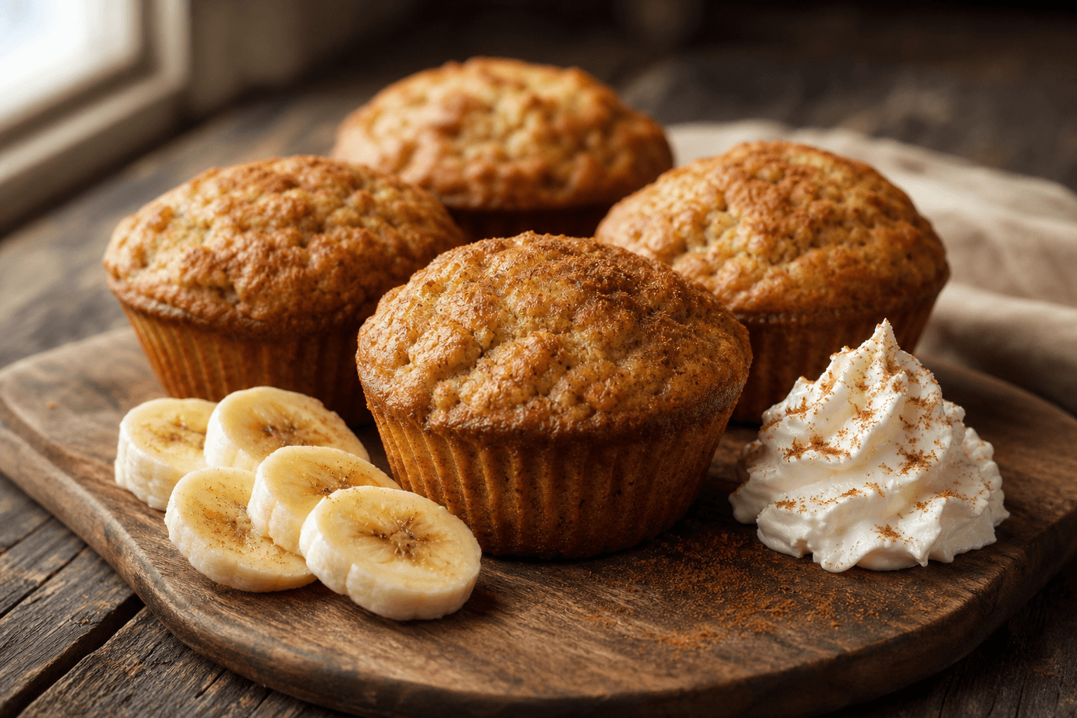 Bananmuffins med kanel