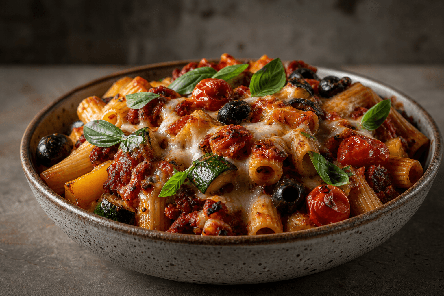 Pastagratäng med chorizo