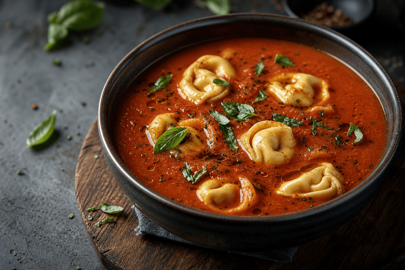 Tomatsoppa med tortellini
